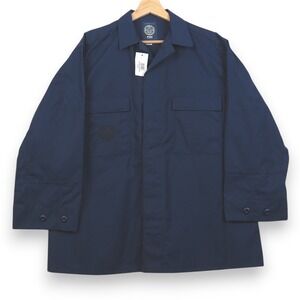 Fox Mens Uniform Shirt 45R Navy US Coast Guard ODU Ripstop Tactical